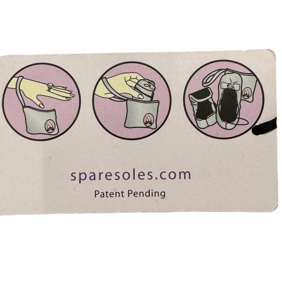 Spare Soles Foldable Flat Shoes Womens 5-6 S Leopard Print Matching Wristlet Bag - Picture 6 of 9